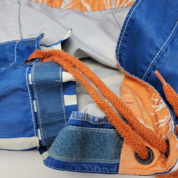 TOMMY BAHAMA BLUE WHITE STRIPE BOARD SHORTS SWIMWEAR MESH POCKETS MEN SIZE 38 - Picture 11 of 12